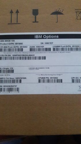 IBM Part No. 49Y6092 300GB SAS 15K 3.5 6Gbps Server Hard Disk Drive