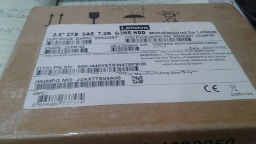 Lenovo 00NA497 2TB 7.2k SAS 12Gbps 2.5inch G3 Hot Swap Server Hard Drive