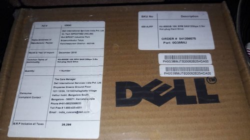 Dell 400-AJPP/ G3MWJ 600GB 12Gbps 10K 2.5" SAS For R30/R430/R620 Server