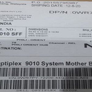 Dell Part No. 0WR7PY SFF Motherboard For OptiPlex 7010 Machine