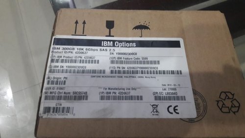 IBM Part No. 42D0637 300GB SAS 10K 6GBPS (2.5") SFF SLIM-HS Server Hard Disk Drive